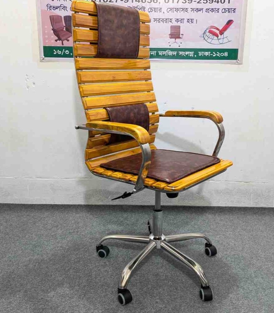 এস.এস মেহগনি চেয়ার – কাঠ কালার - Image 2